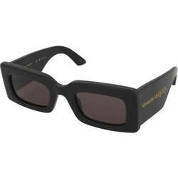 Alexander McQueen AM0433S 001 Γυναικεία Γυαλιά Ηλίου Ορθογώνια Κοκάλινα Μαύρα με Μαύρο Φακό