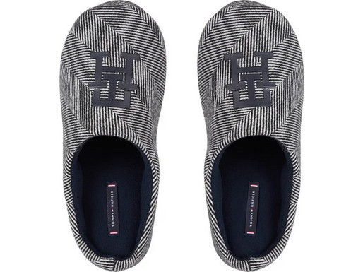 Tommy Hilfiger Χειμερινές Ανδρικές Παντόφλες Γκρι FM0FM04927-BDS