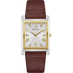Bulova Sutton Γυναικείο Ρολόι με Καφέ Δερμάτινο Λουράκι 98B430
