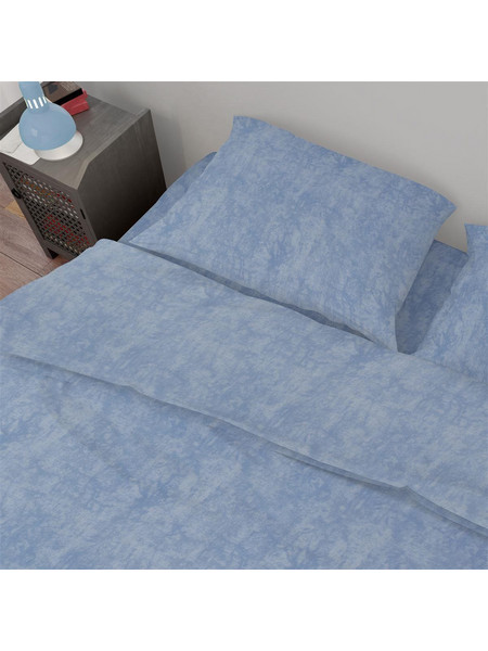 Dimcol Σεντόνι Υπέρδιπλο Βαμβακερό 220x240 Shadow 614 Sky Blue