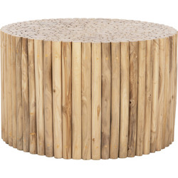 HomeMarkt Cooter Τραπεζάκι Σαλονιού Ξύλινο Φ80xΥ50cm HM9863