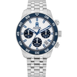 Tommy Hilfiger TH85 Ανδρικό Ρολόι Χρονογράφος με Ασημί Μεταλλικό Μπρασελέ 1792157