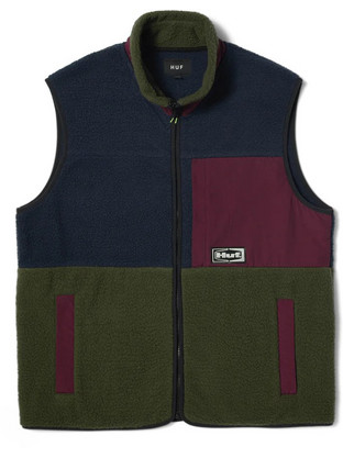 Huf Sonoma High Pile Vest Αμάνικο Ανδρικό Μπουφάν Χειμωνιάτικο Puffer Πολύχρωμο JK00444-MULTI