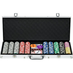 Sportnow Σετ 500 Μάρκες Poker σε Βαλίτσα με 2 Τράπουλες A70-086V01SR