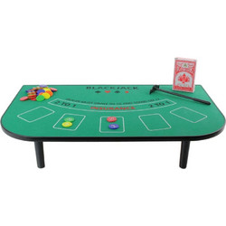 Τραπέζι Black Jack με τράπουλα και μάρκες, 51x30x10 cm, Blackjack table game - Aria Trade