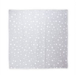 Lorelli Stars Πάνα Αγκαλιάς από Μουσελίνα Γκρι 80x80cm