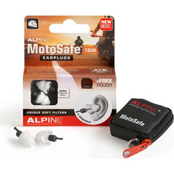 Alpine MotoSafe Tour Ωτοασπίδες 2τμχ Λευκές Μαύρες