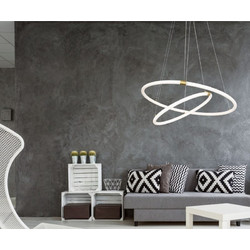 Luma Κρεμαστό Φωτιστικό Οροφής Δίφωτο LED Λευκό 100-01405-12-WHITE