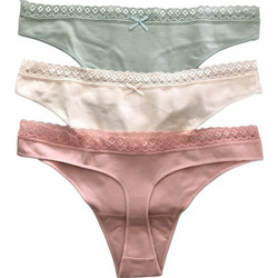 Ider Βαμβακερά Γυναικεία String με Δαντέλα 3Pack 3079-1-3P