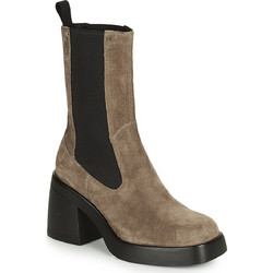 Vagabond Brooke Γυναικεία Μποτάκια Chelsea Suede Γκρι με Χοντρό Ψηλό Τακούνι 5244-040-19