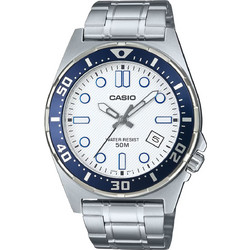 Casio Ανδρικό Ρολόι με Ασημί Μεταλλικό Μπρασελέ MTD-135D-7AVDF