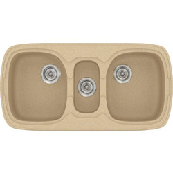 Sanitec Classic 303 Επικαθήμενος Νεροχύτης Γρανίτη Ματ Granite Cappuccino 96x51cm