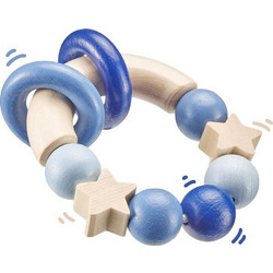 Selecta Lucky Handle Μπλε Ξύλινη Κουδουνίστρα Κρίκος για 6+ Μηνών