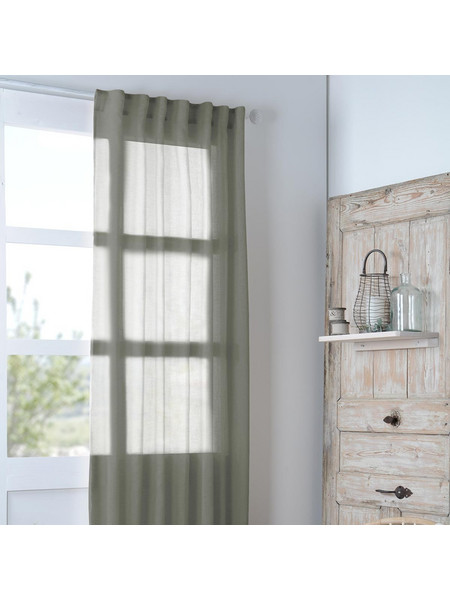 Spitishop Κουρτίνα Παραθύρου με Θηλιές 140x260 Madrid R6A194005VL Khaki