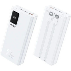 Wekome WP-94 Power Bank 20000mAh 27W με Θύρα USB-A & Θύρα USB-C Power Delivery White