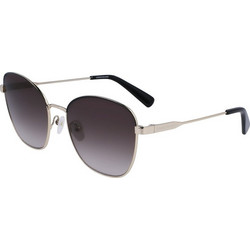 Longchamp LO164S-728 Γυναικεία Γυαλιά Ηλίου Τετράγωνα Μεταλλικά Ασημί με Μαύρο Degradee Φακό