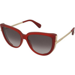Max Mara MM0095 66B Γυναικεία Γυαλιά Ηλίου Πεταλούδα Μεταλλικά Κόκκινο με Μαύρο Degradee Φακό