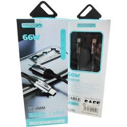 Treqa CA-8925 Braided USB-C to USB-C 66W 1m Black 6916249200528