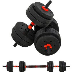 HOMCOM A91-143 Ρυθμιζόμενοι Αλτήρες Σετ με Μπάρα 25kg