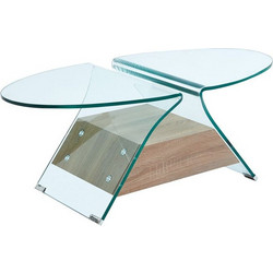 Woodwell Glasser Τραπεζάκι Σαλονιού Γυάλινο Μ100xΠ54xΥ39cm ΕΜ721,1