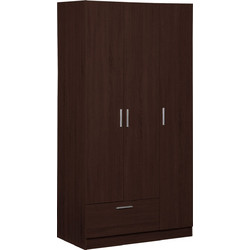 PoliHome Τρίφυλλη Ντουλάπα Ρούχων Wilson 3DS Wenge 90x45x180cm 162778149