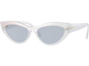 Vogue VO5637SU 32201U Γυναικεία Γυαλιά Ηλίου Cat Eye Κοκάλινα Λευκά με Μπλε Φακό