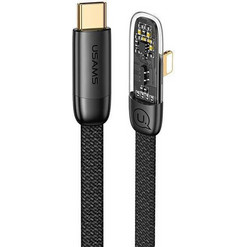 Usams Iceflake Braided Flat USB-C to Lightning Cable 20W 1.2m Black 6958444902357