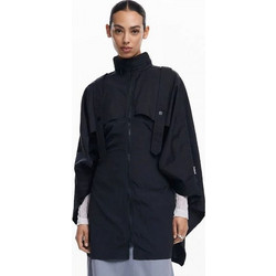 Desigual Γυναικείο Μπουφάν Softshell Μακρύ Αδιάβροχο Μαύρο 24WAIY01-2000