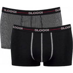 Sloggi Start Ανδρικά Μποξεράκια Σετ 2Pack Μαύρα 10206968-M006