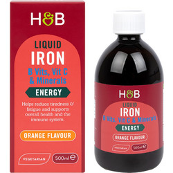 Holland & Barrett Liquid Iron B Vits Vit C & Minerals 500ml