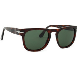 Persol PO3333S 24/31 Ανδρικά Γυαλιά Ηλίου Τετράγωνα Κοκάλινα Καφέ με Πράσινο Φακό