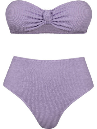 Rock Club Bikini Set Strapless Ψηλόμεσο Λιλά BP-5003