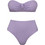 Rock Club Bikini Set Strapless Ψηλόμεσο Λιλά BP-5003