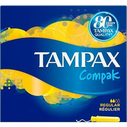 Tampax Compak Regular Ταμπόν με Απλικατέρ για Κανονική Ροή 2 Σταγόνες 16τμχ