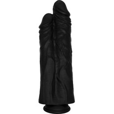 Atlas Διπλό Dildo με Βεντούζα 26.5cm Μαύρο