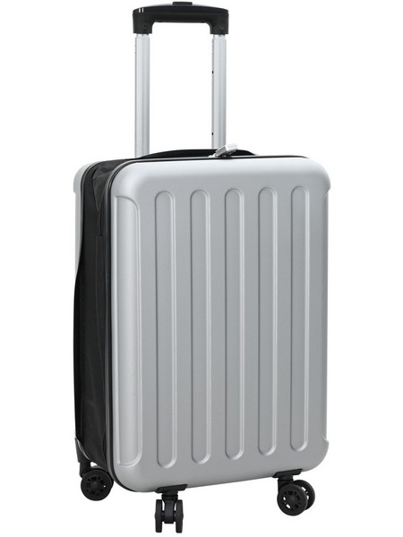 vidaXL 42006234 Βαλίτσα Καμπίνας 55.5x34x23cm με 4 Ρόδες Ασημί