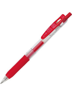 Zebra Sarasa Clip Στυλό Gel 1mm Κόκκινο ZB-14333