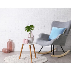 Home Deco Κουνιστή Πολυθρόνα Γκρι Helsinki HD6512
