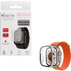 Volte-Tel Πλαστική Θήκη Tempered Glass για Apple Watch Ultra 49mm Μπεζ