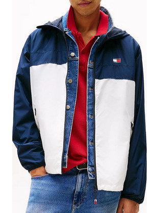 Tommy Jeans Ανδρικό Μπουφάν Softshell Navy Μπλε Λευκό DM0DM20204-0GY