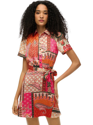 Superdry Mini Καλοκαιρινό Καθημερινό Φόρεμα Πολύχρωμο W8011882A-E1Z