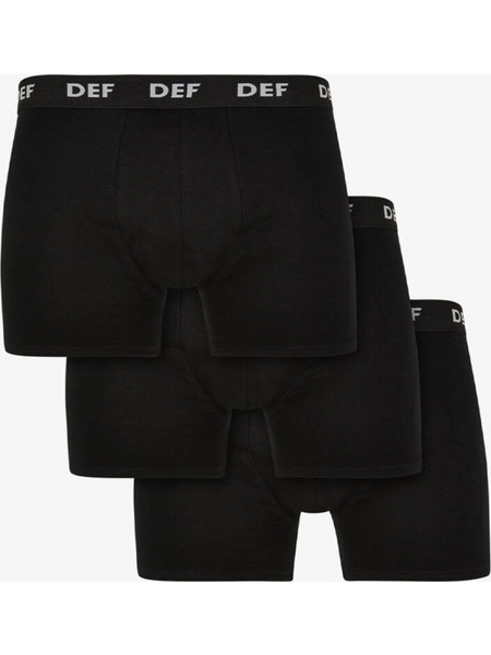 Def Ανδρικά Μποξεράκια Σετ 3Pack Μαύρα DFBX009-00007