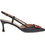 Mourtzi Γόβες Slingback Δερμάτινες με Λεπτό Ψηλό Τακούνι Μαύρες 55/56108