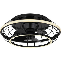 Globo Linay 03637 Ανεμιστήρας Οροφής 50cm 30W με Φως & Τηλεχειριστήριο Μαύρος