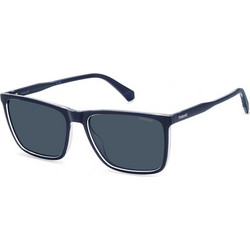 Polaroid Eyewear PLD4180S OXZC3 Ανδρικά Γυαλιά Ηλίου Τετράγωνα Κοκάλινα Μπλε με Μαύρο Φακό
