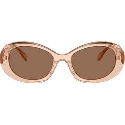 Tory Burch TY7214U-195473 Γυναικεία Γυαλιά Ηλίου Οβάλ Κοκάλινα Πορτοκαλί με Καφέ Φακό