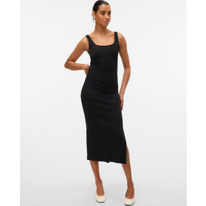 Vero Moda Midi Καλοκαιρινό Καθημερινό Φόρεμα Ριπ Μαύρο 10325601 Vero Moda Midi Καλοκαιρινό Καθημερινό Φόρεμα Ριπ Μαύρο 10325601