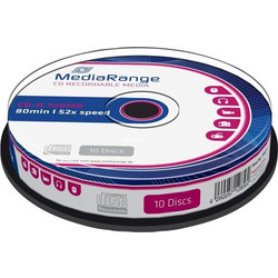 MediaRange MR214 Εγγράψιμα CD-R 52x 700MB Cake Box 10τμχ