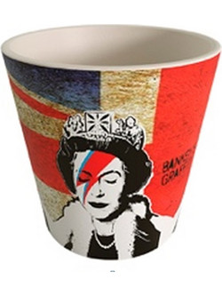Quy Cup Ποτήρι Καφέ Πλαστικό Banksy Lizzy Stardust Κόκκινο Μπεζ 90ml RPETBAMB10-944