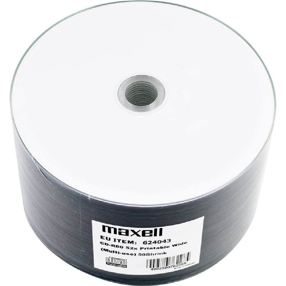 Maxell 624043 Εγγράψιμα CD-R 52x Printable 700MB 50τμχ | BestPrice.gr